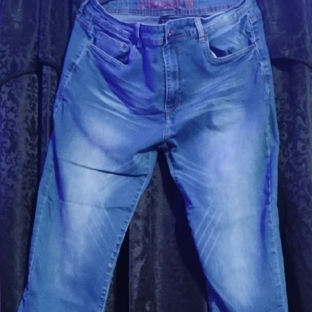 Blue Relaxed Fit Jeans with Natural Fading